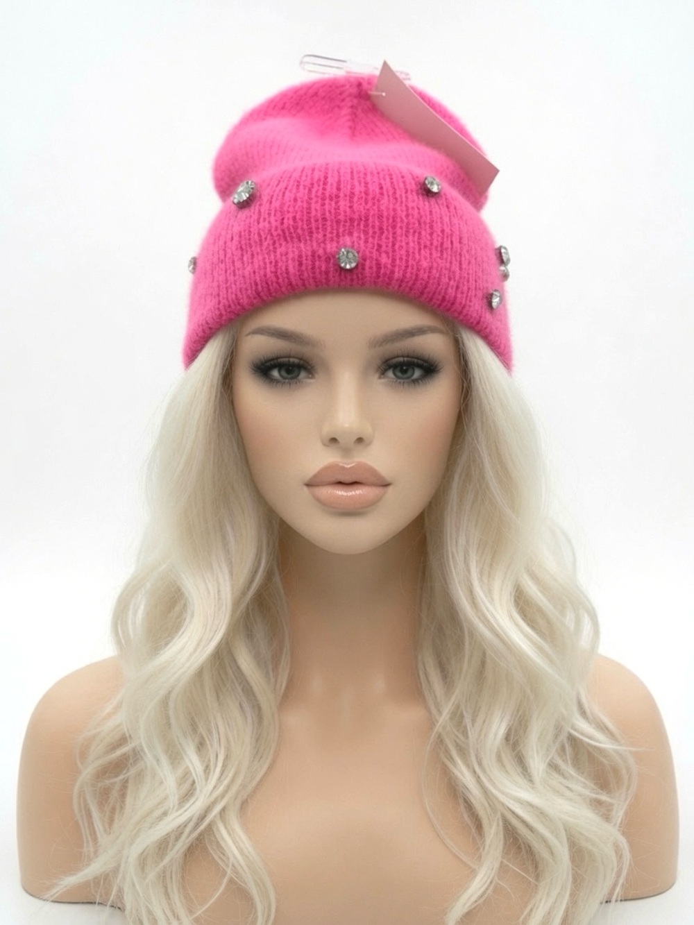 Winter Knit Pom Pom Hot Pink Hat + 🎁 🕶️
